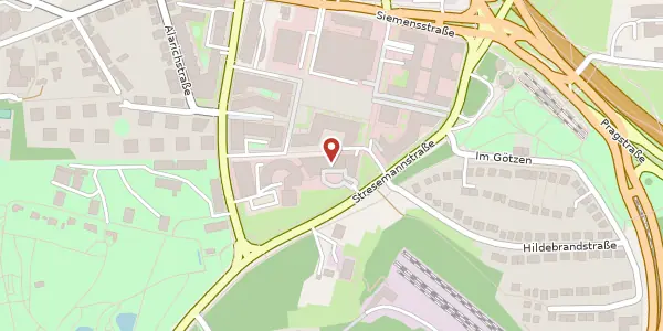 Karte der Umgebung von Stresemannstraße 79, 70191 Stuttgart