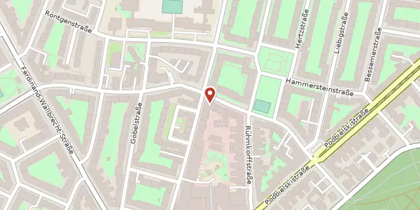 Karte der Umgebung von Waldstraße 36, 30163 Hannover