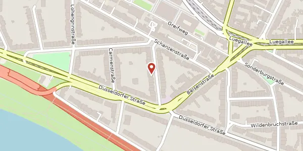 Karte der Umgebung von Siegfriedstr. 19, 40549 Düsseldorf