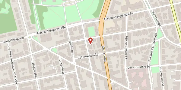Karte der Umgebung von Parkstr. 18, 60322 Frankfurt