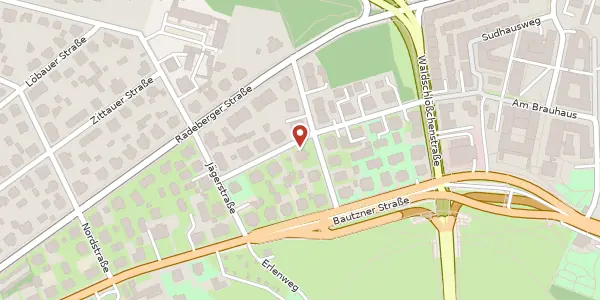 Karte der Umgebung von Arndtstraße 6, 01099 Dresden