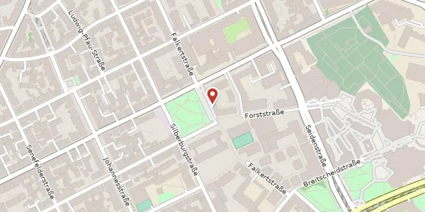Karte der Umgebung von Falkertstraße 36, 70176 Stuttgart