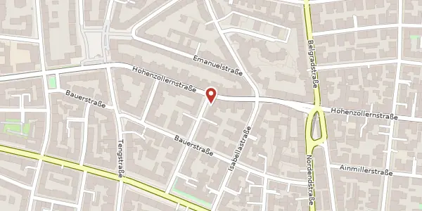 Karte der Umgebung von Jakob-Klar-Str. 14, 80796 München