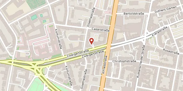 Karte der Umgebung von Zweigertstr. 32 a, 45130 Essen