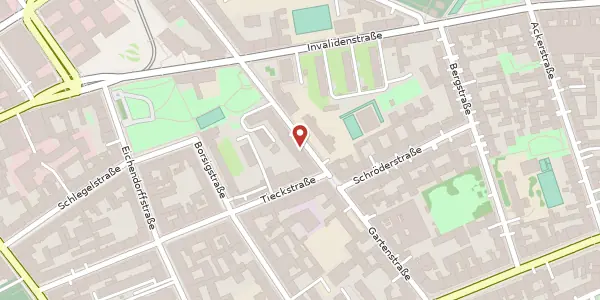 Karte der Umgebung von Gartenstraße 101, 10115 Berlin