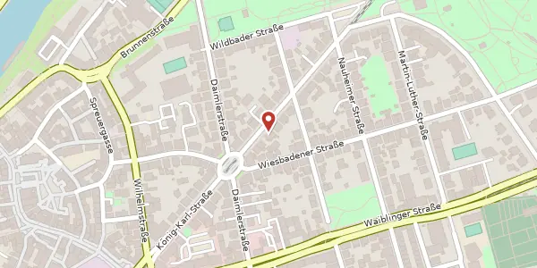 Karte der Umgebung von König-Karl-Straße 27, 70372 Stuttgart
