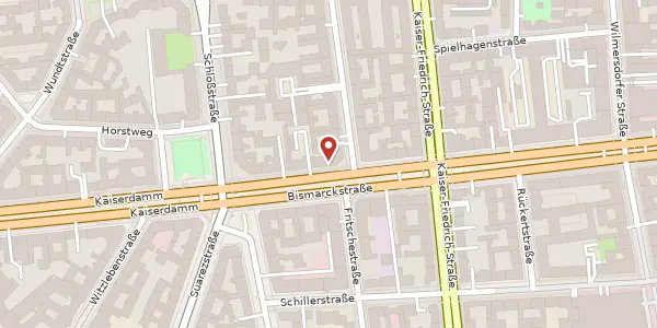 Karte der Umgebung von Bismarckstraße 62, 10627 Berlin