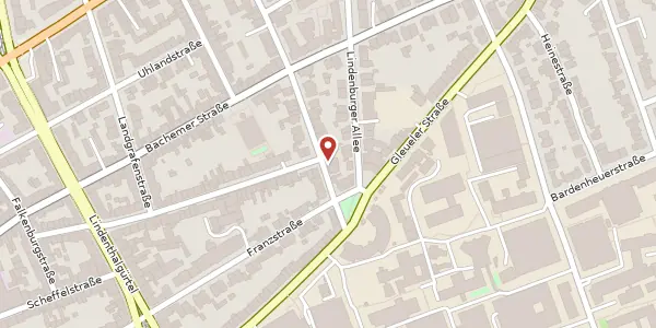 Karte der Umgebung von Theresienstraße 18, 50931 Köln