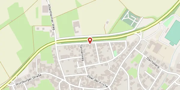 Karte der Umgebung von Birkenstr. 18, 97950 Großrinderfeld