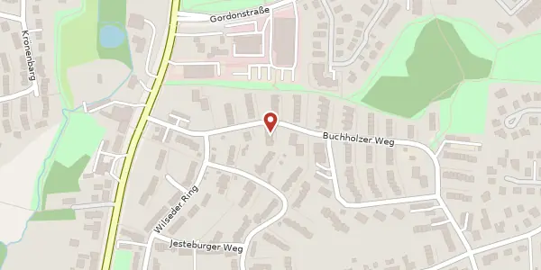 Karte der Umgebung von Buchholzer Weg 16 b, 21079 Hamburg