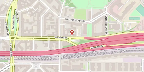 Karte der Umgebung von Wexstraße 20, 10715 Berlin