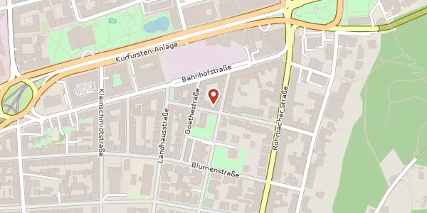 Karte der Umgebung von Häusserstraße 6 a, 69115 Heidelberg