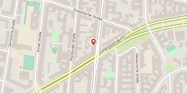 Karte der Umgebung von Uhlandstraße 63, 10719 Berlin