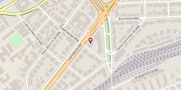 Karte der Umgebung von Kennedyallee 93, 60596 Frankfurt