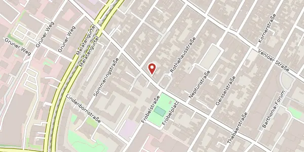 Karte der Umgebung von Vogelsanger Str. 136, 50823 Köln