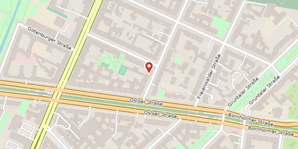 Karte der Umgebung von Wriezener Straße 40, 13359 Berlin