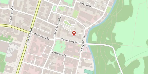 Karte der Umgebung von Thiemestr. 5, 80802 München