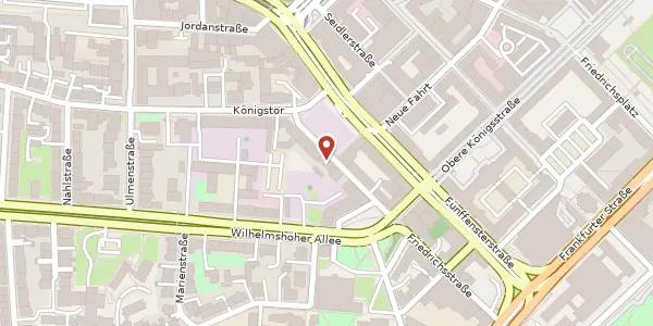 Karte der Umgebung von Friedrichsstraße 18, 34117 Kassel