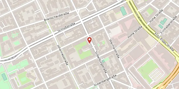 Karte der Umgebung von Silberburgstraße 122, 70176 Stuttgart