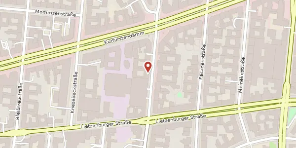 Karte der Umgebung von Uhlandstraße 29, 10719 Berlin