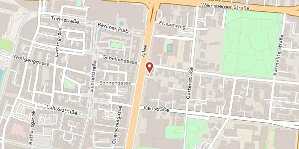 Karte der Umgebung von Allee 62, 74072 Heilbronn