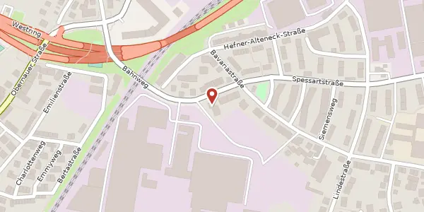 Karte der Umgebung von Liebigstr. 2, 63743 Aschaffenburg