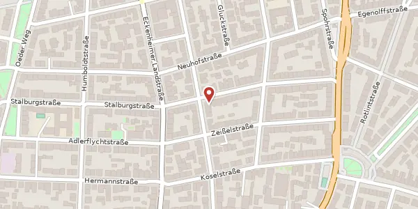 Karte der Umgebung von Wielandstr. 47, 60318 Frankfurt