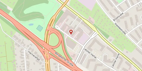 Karte der Umgebung von Marshallweg 6, 22111 Hamburg