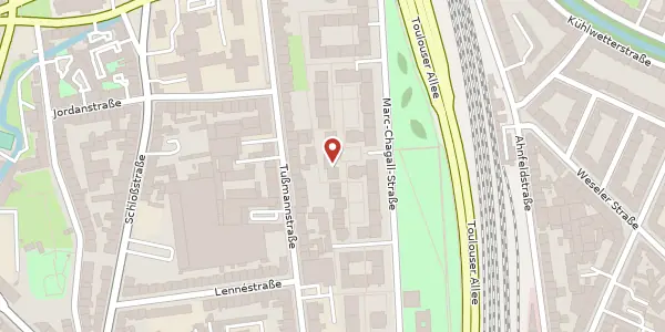 Karte der Umgebung von Marc-Chagall-Str. 154, 40477 Düsseldorf
