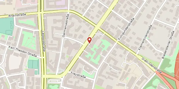 Karte der Umgebung von Ungererstr. 44, 80802 München
