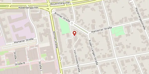 Karte der Umgebung von Von-Groote-Str. 1, 50968 Köln