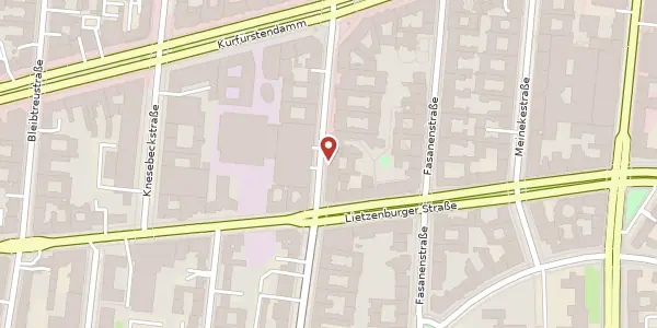 Karte der Umgebung von Uhlandstraße 167, 10719 Berlin