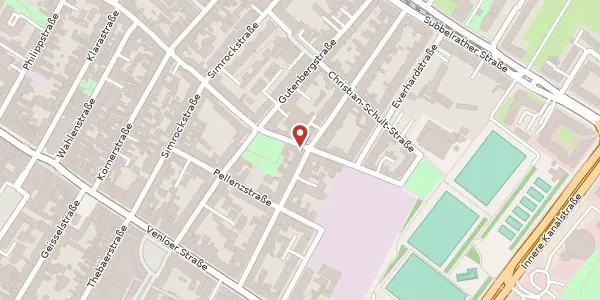Karte der Umgebung von Stammstr. 82, 50823 Köln