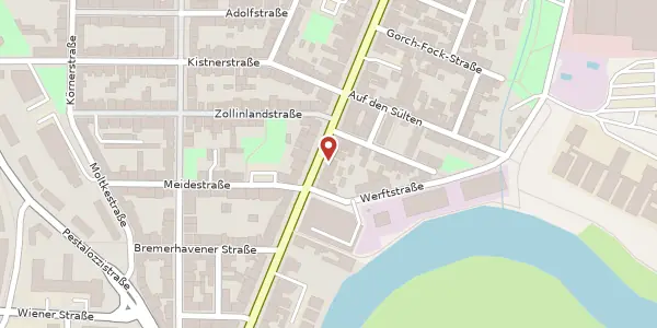 Karte der Umgebung von Hafenstr. 66, 27576 Bremerhaven