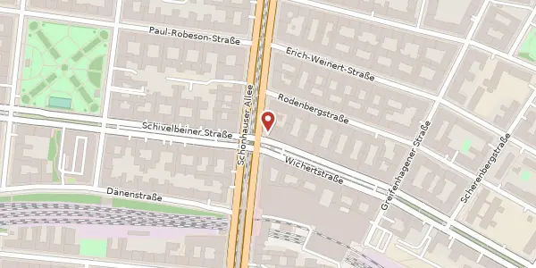 Karte der Umgebung von Schönhauser Allee 83, 10439 Berlin