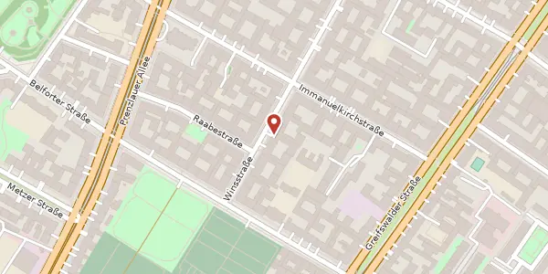 Karte der Umgebung von Winsstraße 6, 10405 Berlin