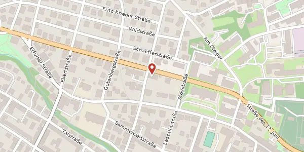 Karte der Umgebung von Humboldtstraße 9, 07743 Jena