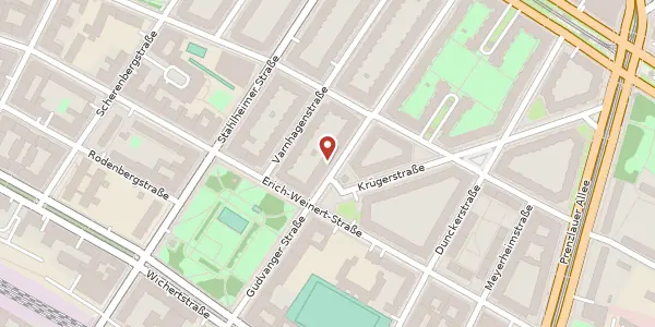 Karte der Umgebung von Gudvanger Straße 19, 10439 Berlin