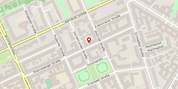Karte der Umgebung von Rheinsberger Straße 50, 10435 Berlin