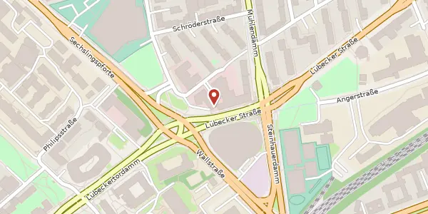 Karte der Umgebung von Lübecker Straße 1, 22087 Hamburg
