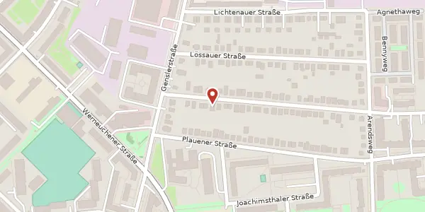 Karte der Umgebung von Schleizer Straße 12, 13055 Berlin