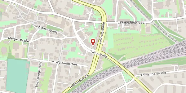 Karte der Umgebung von Teichstraße 14, 34130 Kassel