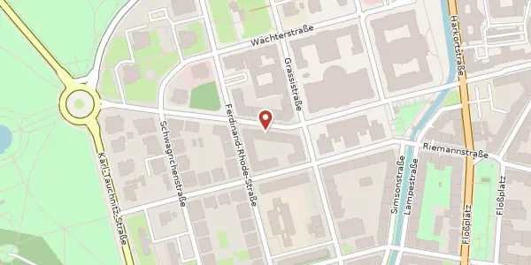 Karte der Umgebung von Beethovenstraße 21, 04107 Leipzig