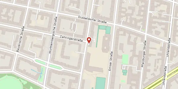 Karte der Umgebung von Sächsische Straße 61, 10707 Berlin