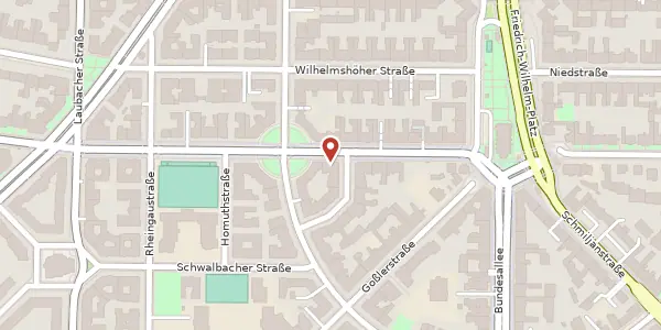 Karte der Umgebung von Wiesbadener Straße 83, 12161 Berlin