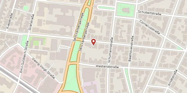 Karte der Umgebung von Kettenhofweg 135, 60325 Frankfurt