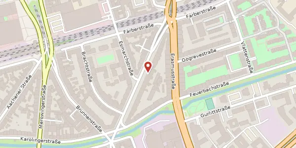 Karte der Umgebung von Heresbachstr. 22, 40223 Düsseldorf