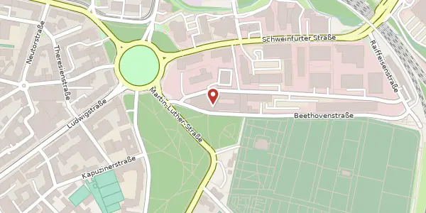 Karte der Umgebung von Beethovenstr. 1 a, 97080 Würzburg