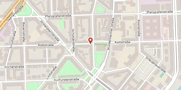Karte der Umgebung von Rottstraße 37, 67061 Ludwigshafen am Rhein