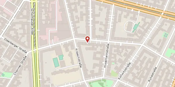 Karte der Umgebung von Sredzkistraße 24, 10435 Berlin
